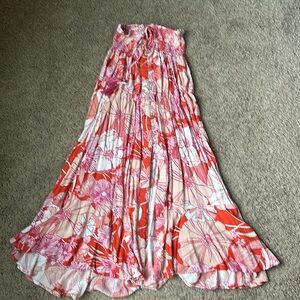 Hawaiian print maxi skirt